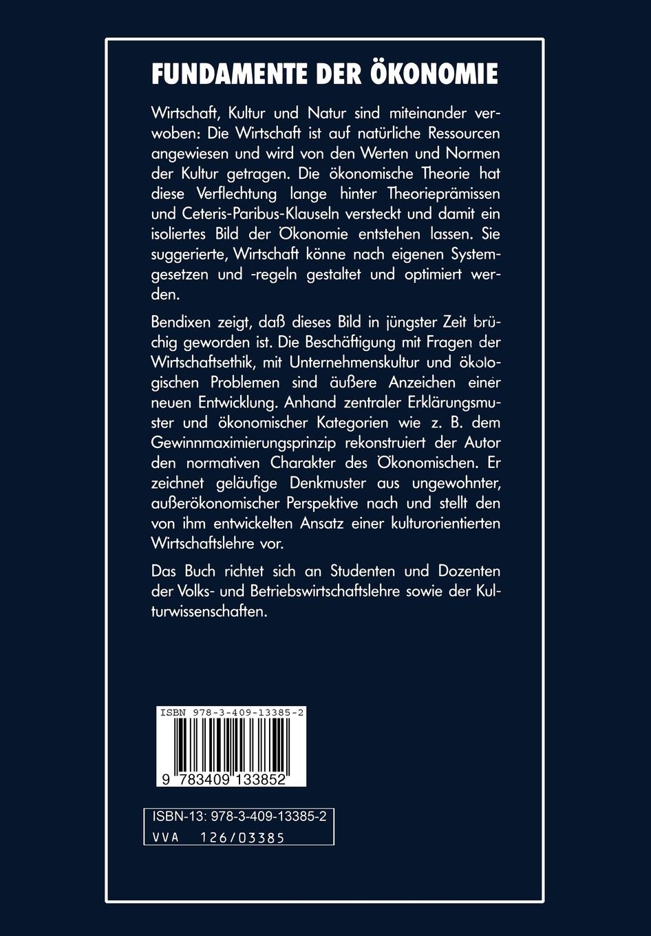 Rückseitencover Fundamente der Ökonomie