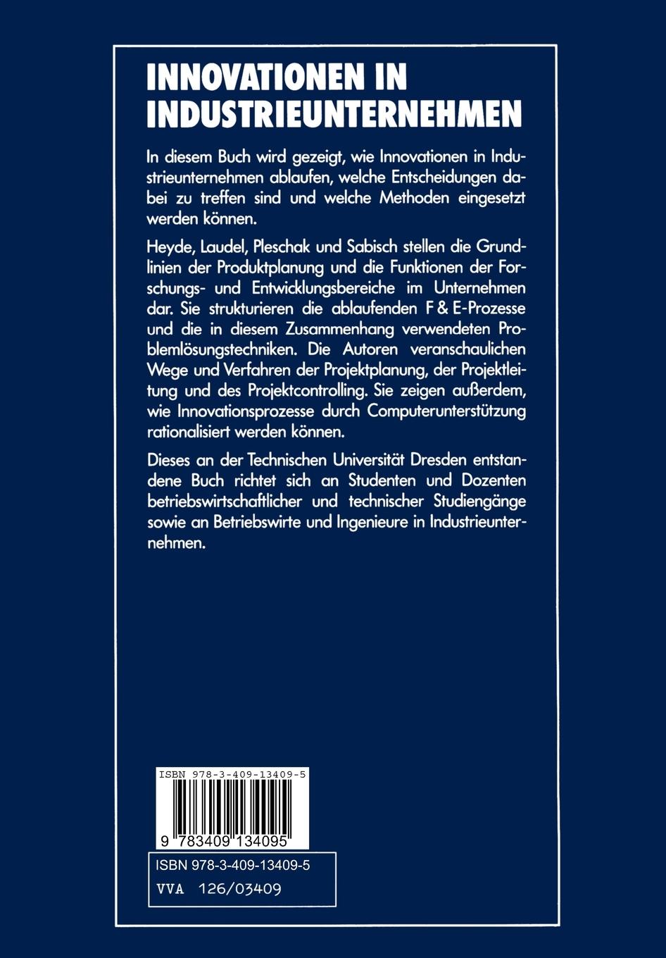 Rückseitencover Innovationen in Industrieunternehmen