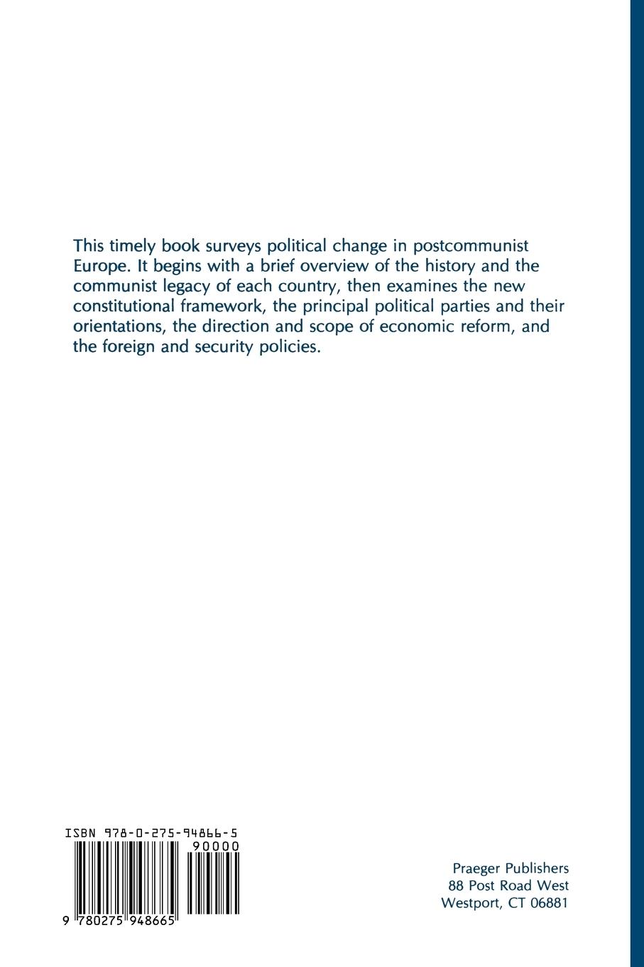 Rückseitencover The Government and Politics of Postcommunist Europe