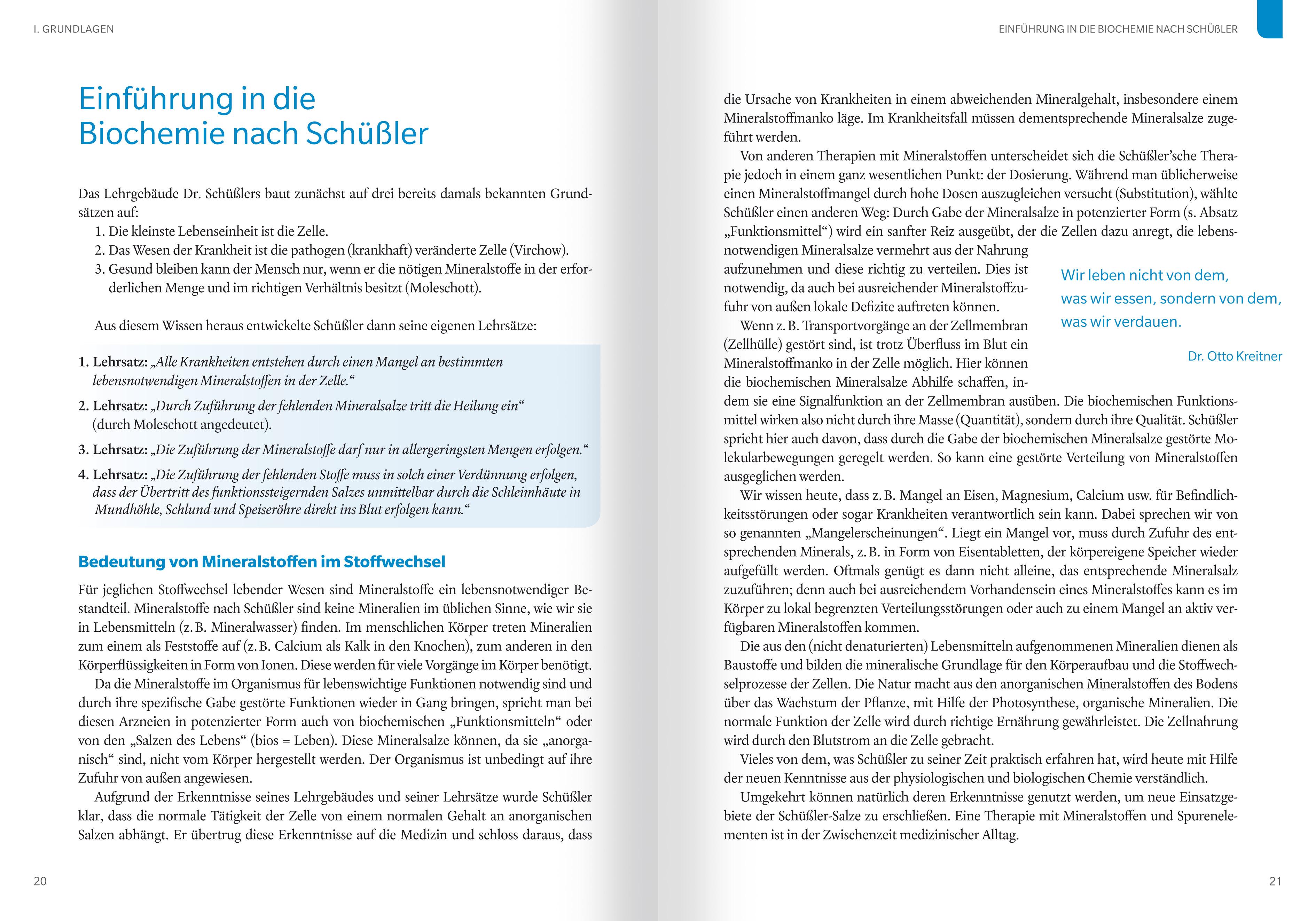 Beispielinhalt (Bild) Die 12 Salze des Lebens - Biochemie nach Dr. Schüßler