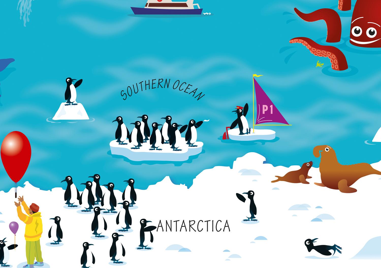 Beispielinhalt (Bild) Collins Children's World Map