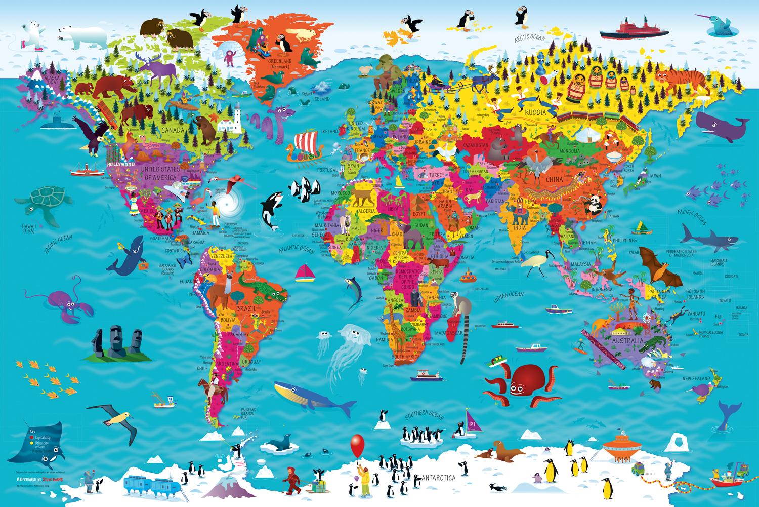 Vorderes Coverbild Collins Children's World Map