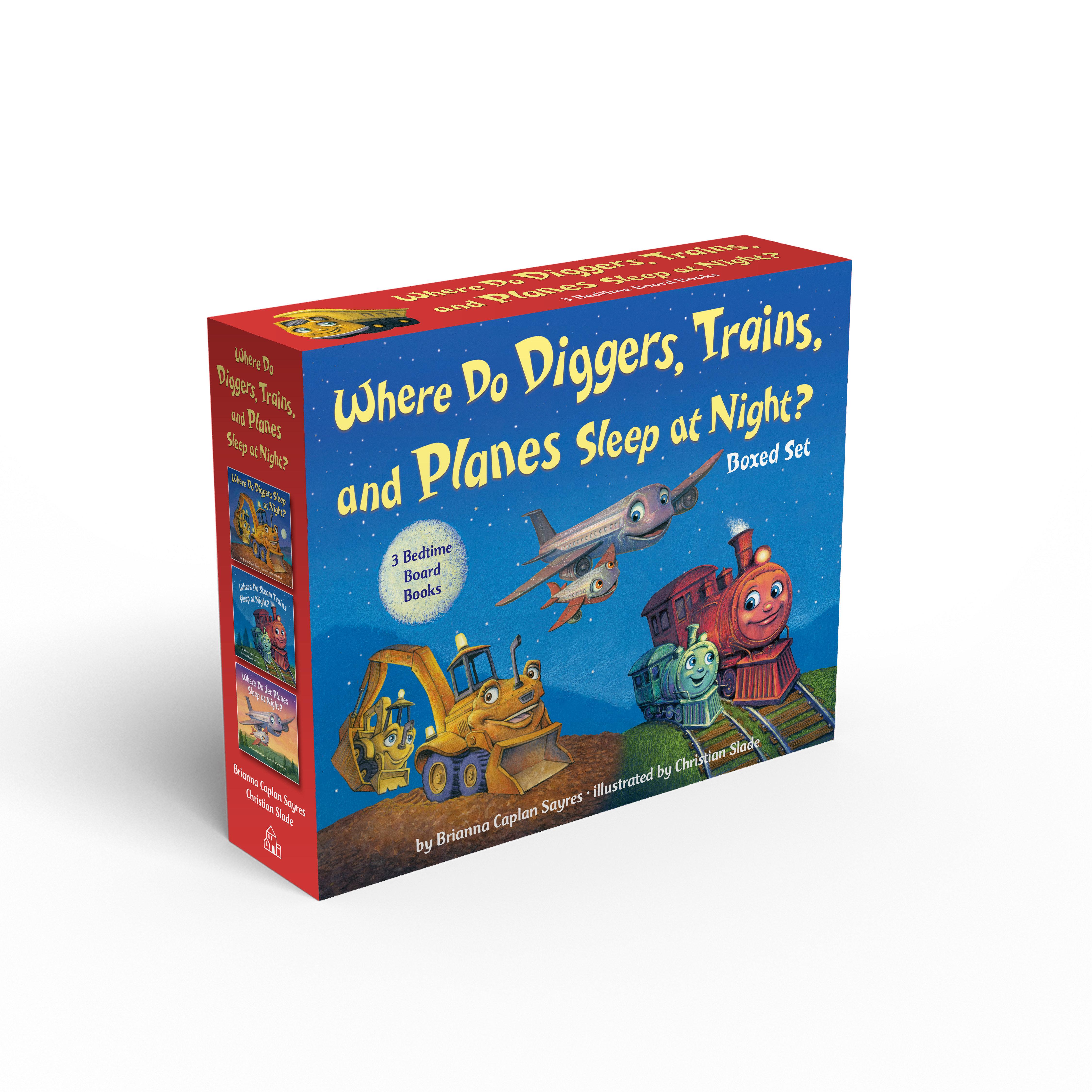 Vorderes Coverbild Where Do Diggers, Trains, and Planes Sleep at Night? Board Book Boxed Set