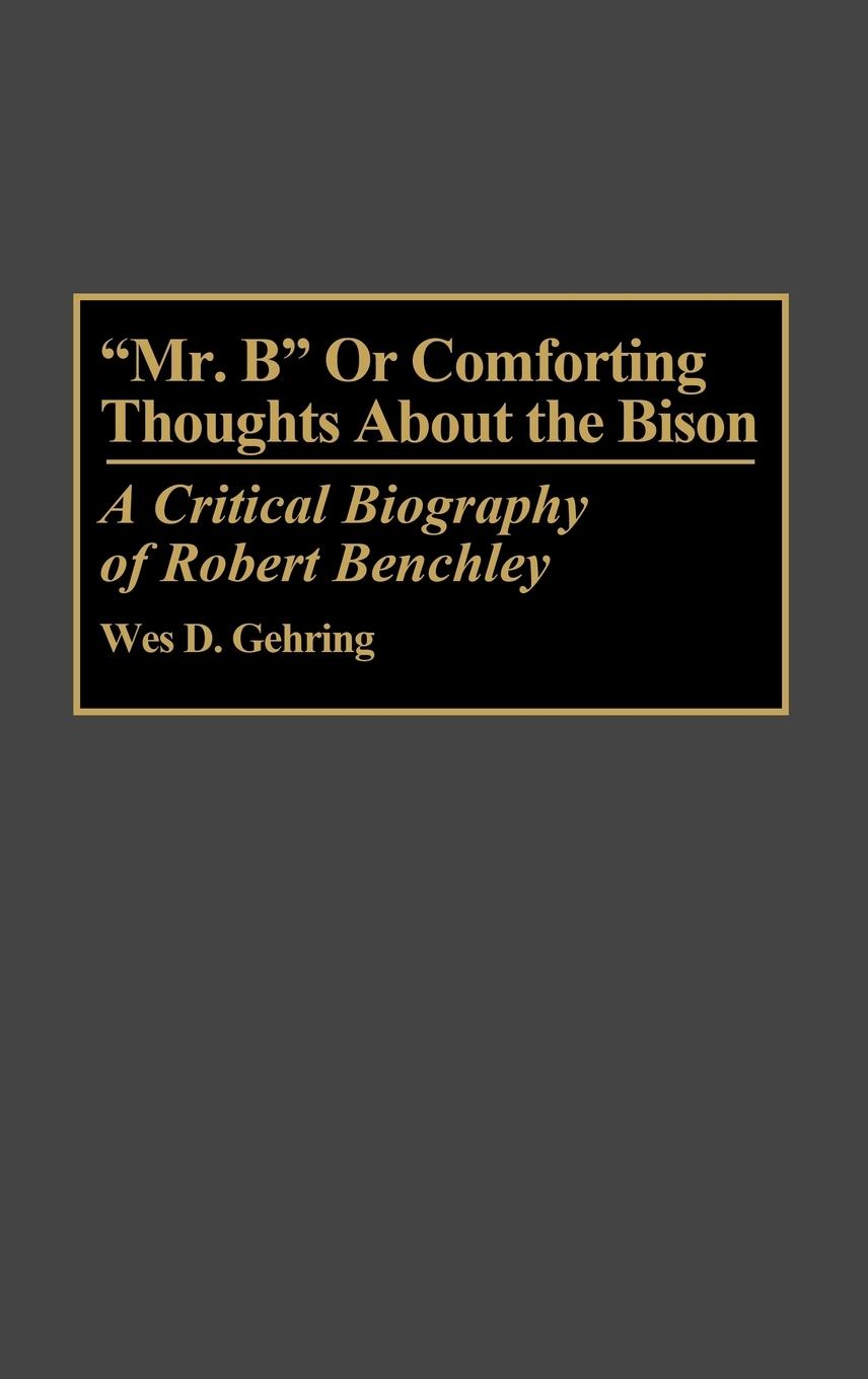 Vorderes Coverbild Mr. B or Comforting Thoughts about the Bison