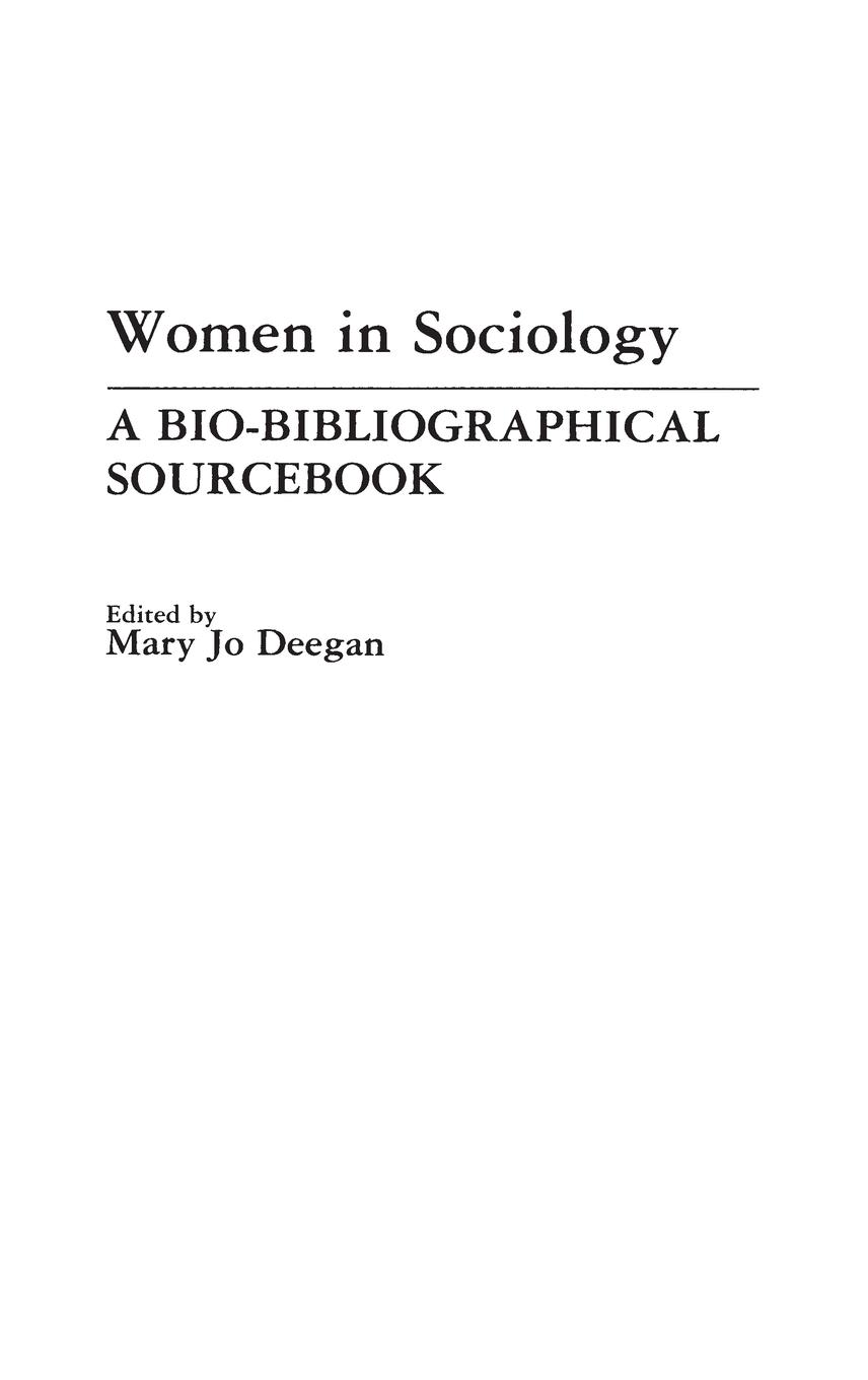 Vorderes Coverbild Women in Sociology