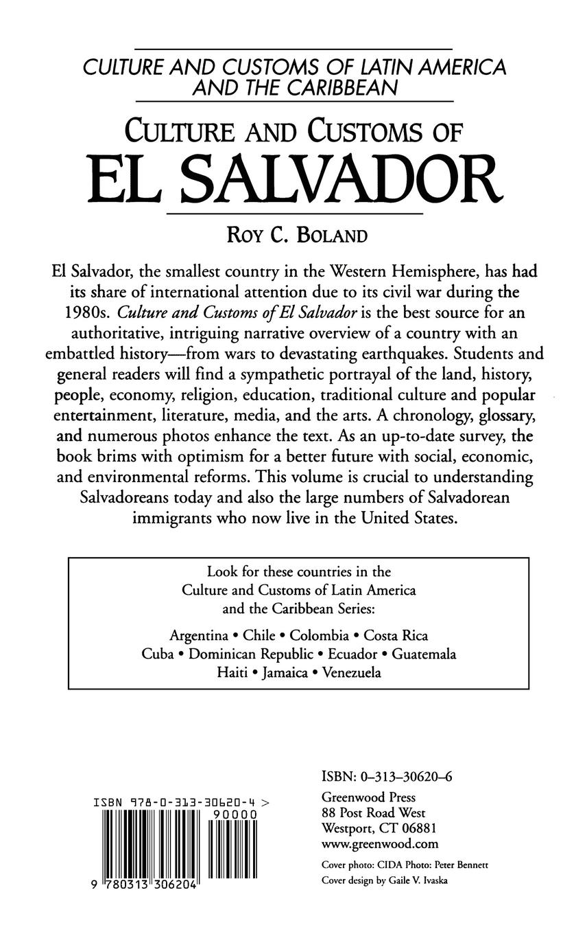 Rückseitencover Culture and Customs of El Salvador