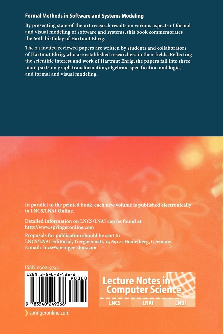 Rückseitencover Formal Methods in Software and Systems Modeling