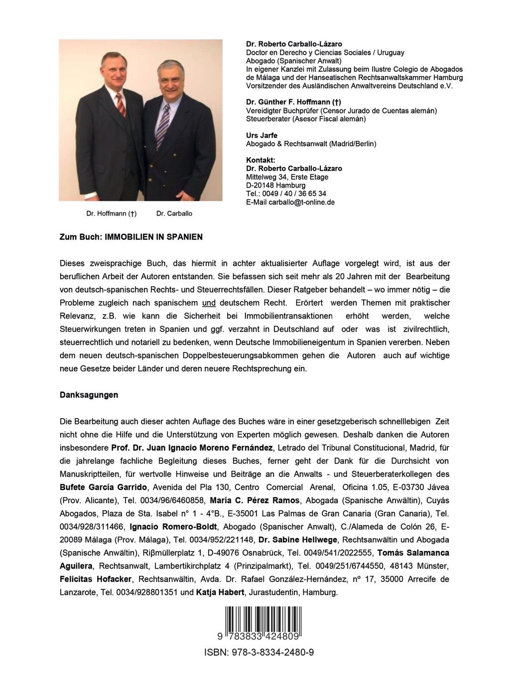Rückseitencover Immobilien in Spanien