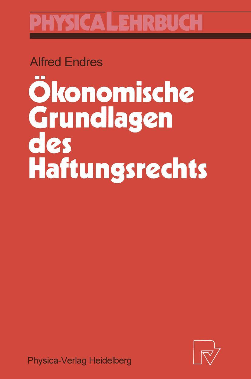 Vorderes Coverbild Ökonomische Grundlagen des Haftungsrechts