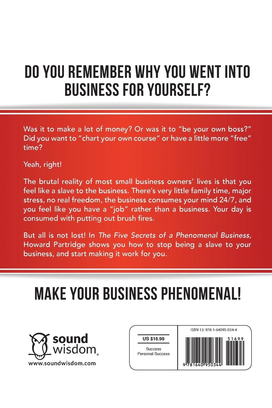 Rückseitencover The 5 Secrets of a Phenomenal Business
