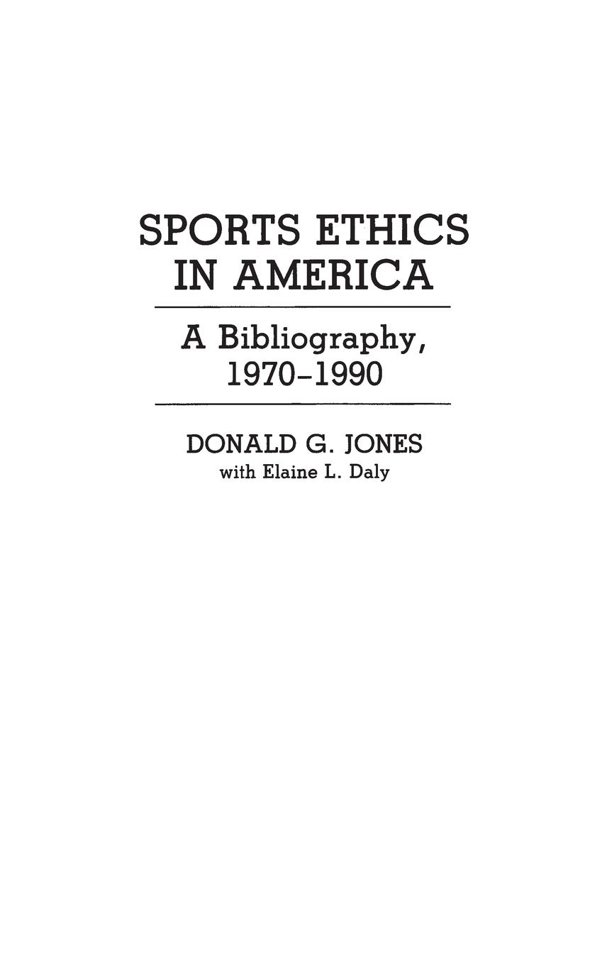 Vorderes Coverbild Sports Ethics in America