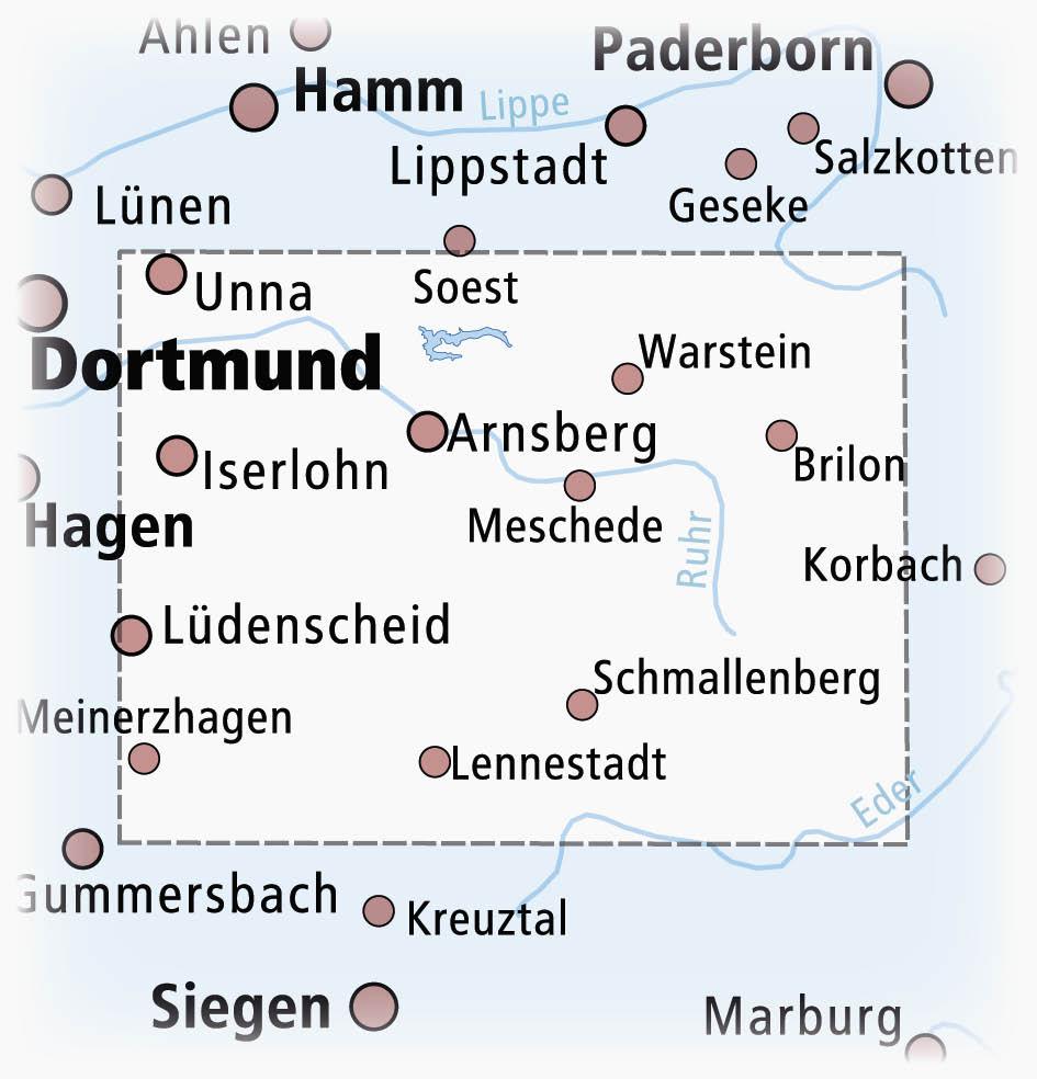 Beispielinhalt (Bild) Sauerland, Arnsberg - Attendorn - Brilon - Winterberg 1:100 000