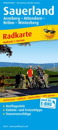 Vorderes Coverbild Sauerland, Arnsberg - Attendorn - Brilon - Winterberg 1:100 000