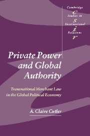 Vorderes Coverbild Private Power and Global Authority