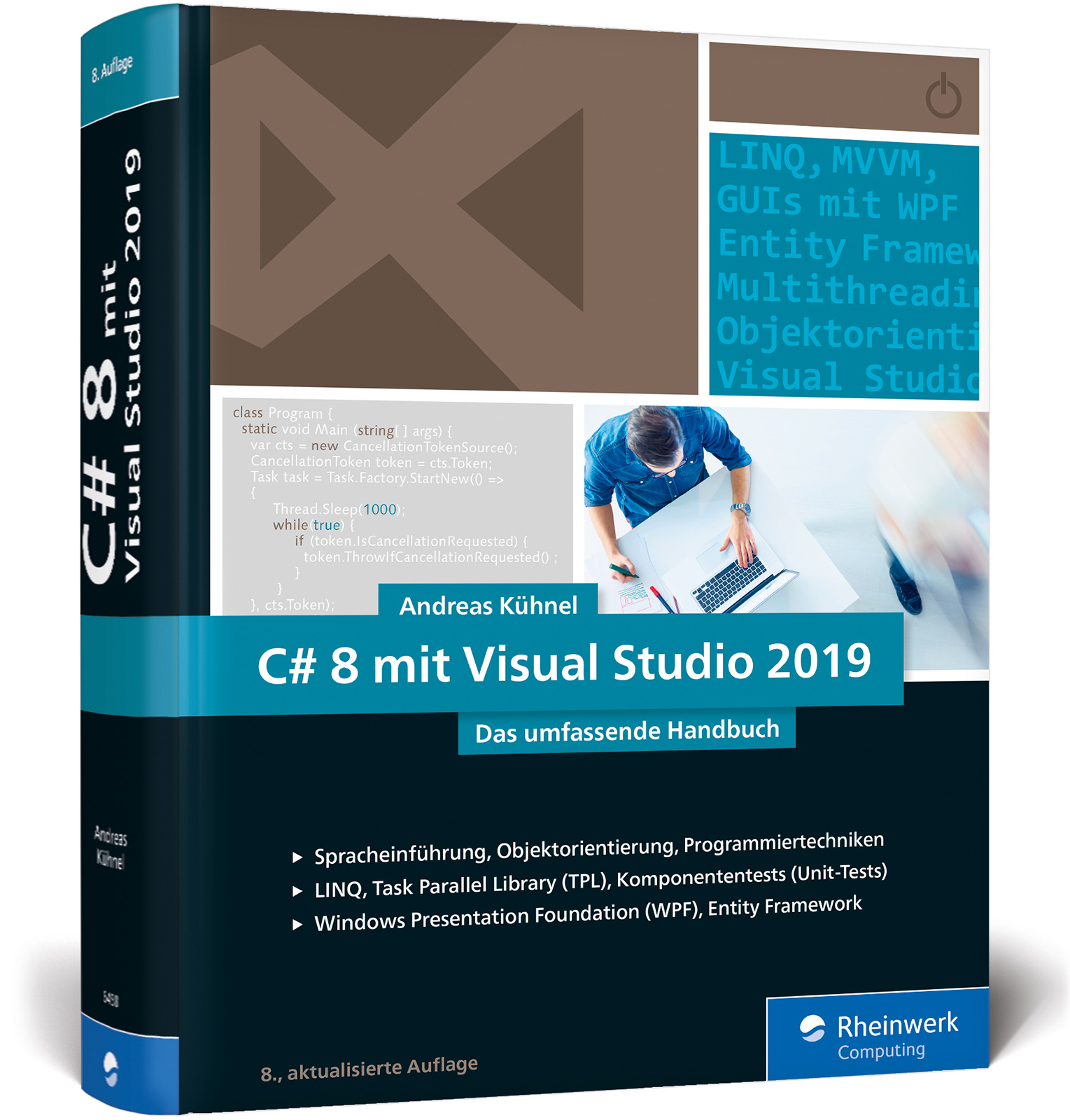 Vorderes Coverbild C# 8 mit Visual Studio 2019