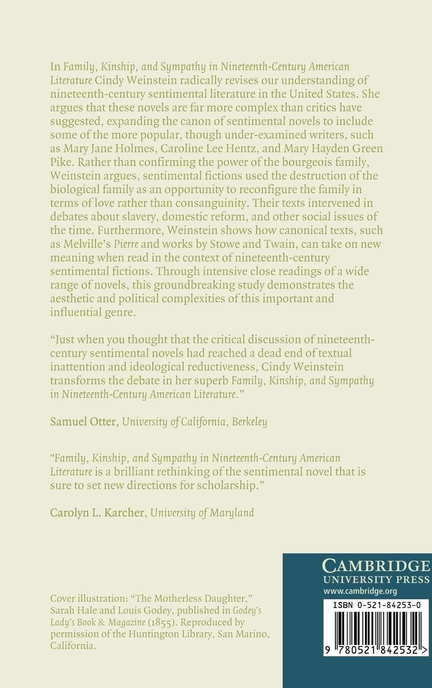 Rückseitencover Family, Kinship, and Sympathy in Nineteenth-Century American Literature