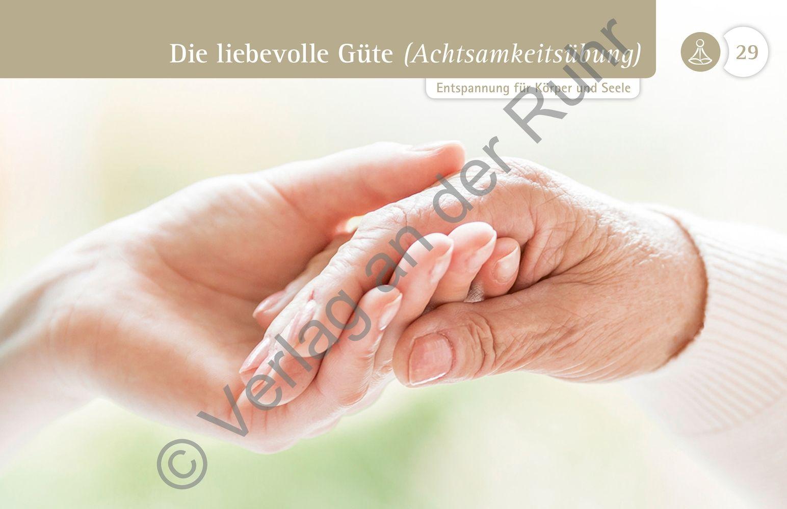 Beispielinhalt (Bild) Wellness für Senioren - Karten-Set mit Wohlfühlideen für die Altenpflege