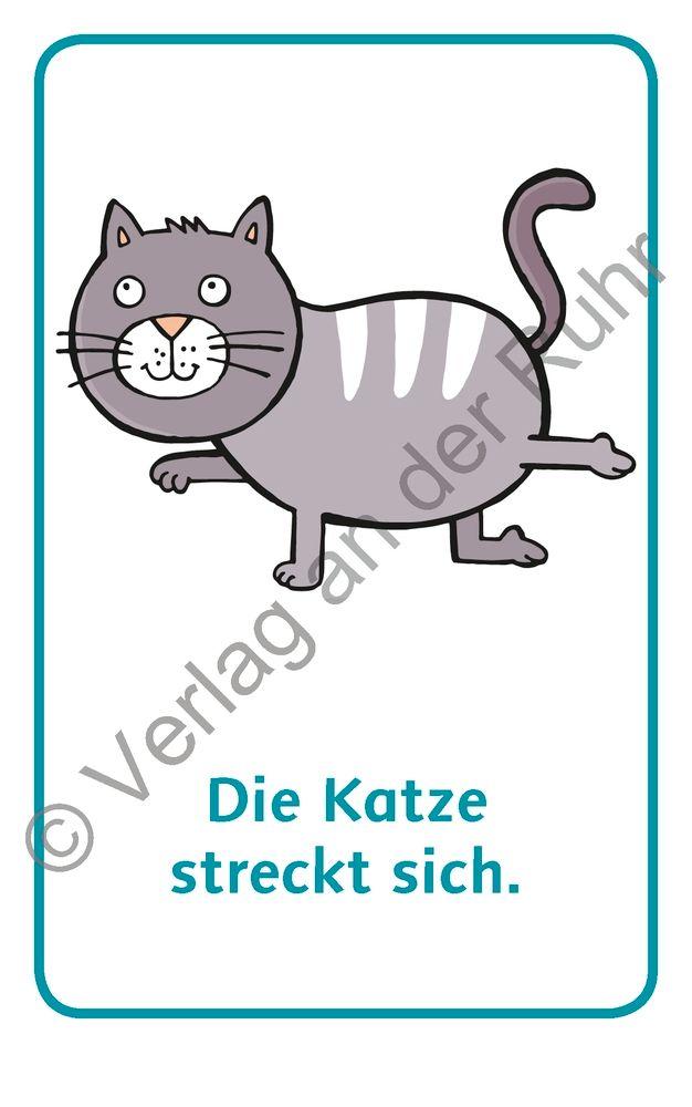 Beispielinhalt (Bild) Streck dich wie die Katze - Motorikförderung ganz spielerisch - 40 Karten für Kita, Schule & Therapie