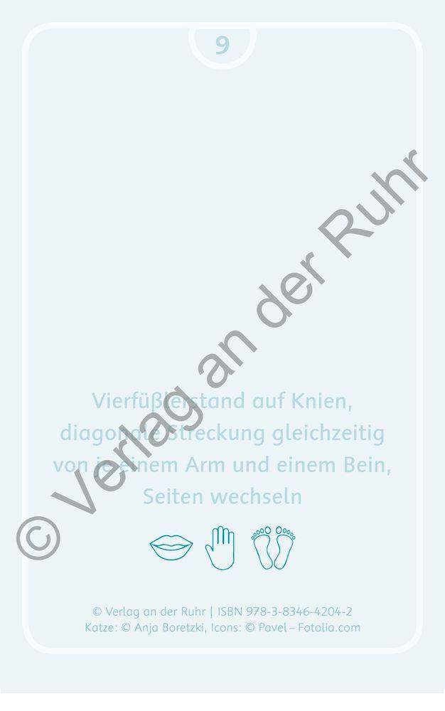 Beispielinhalt (Bild) Streck dich wie die Katze - Motorikförderung ganz spielerisch - 40 Karten für Kita, Schule & Therapie