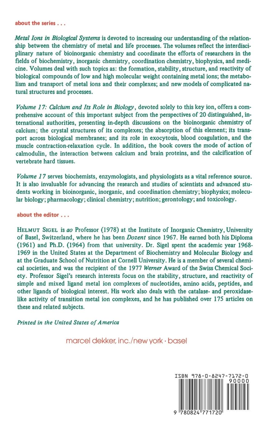 Rückseitencover Metal Ions in Biological Systems