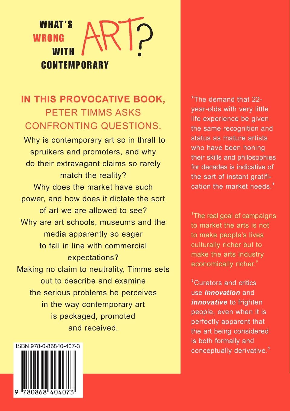 Rückseitencover What's Wrong with Contemporary Art?