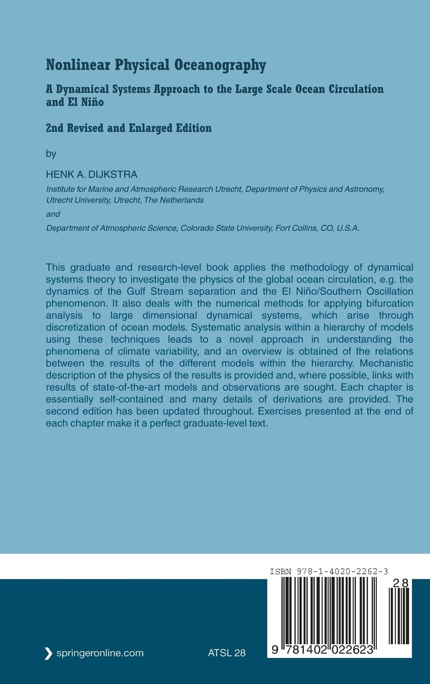 Rückseitencover Nonlinear Physical Oceanography