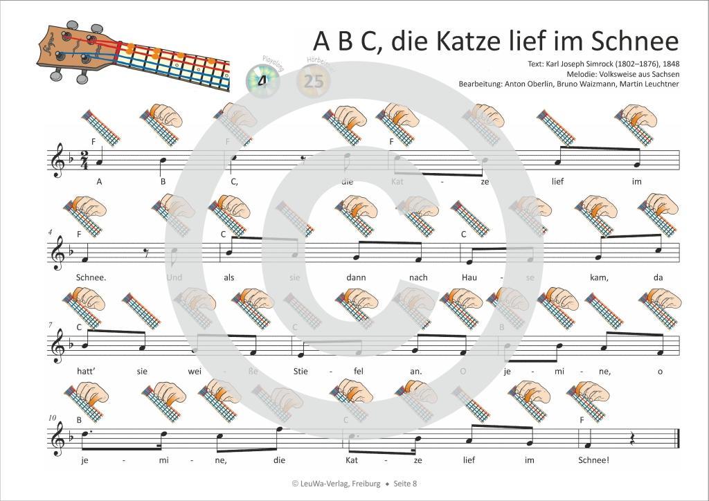 Beispielinhalt (Bild) Einfacher!-Geht-Nicht: 18 Kinderlieder BAND 2 - für die Ukulele mit CD