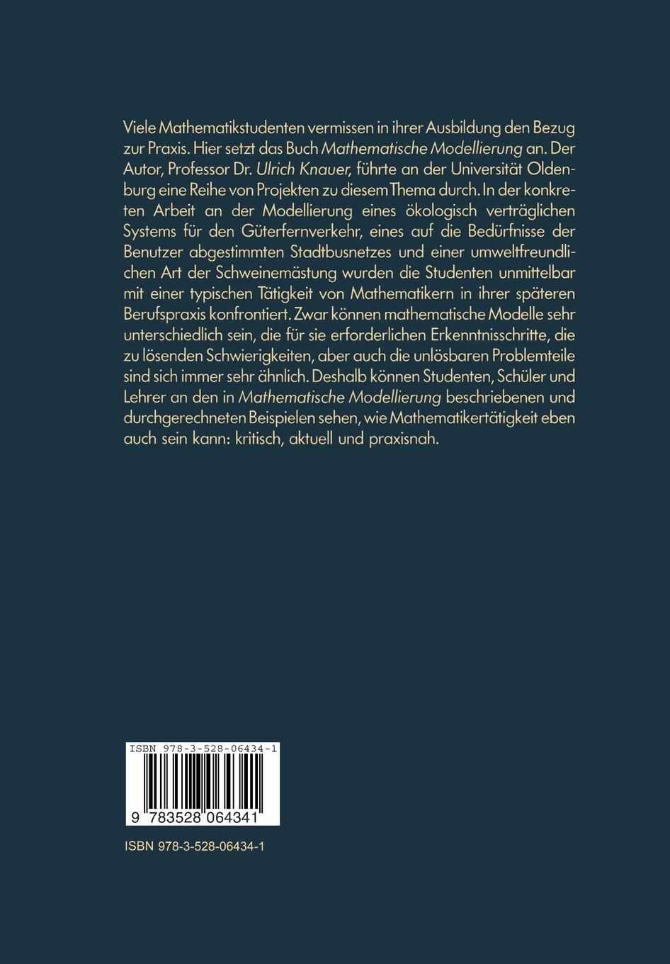 Rückseitencover Mathematische Modellierung