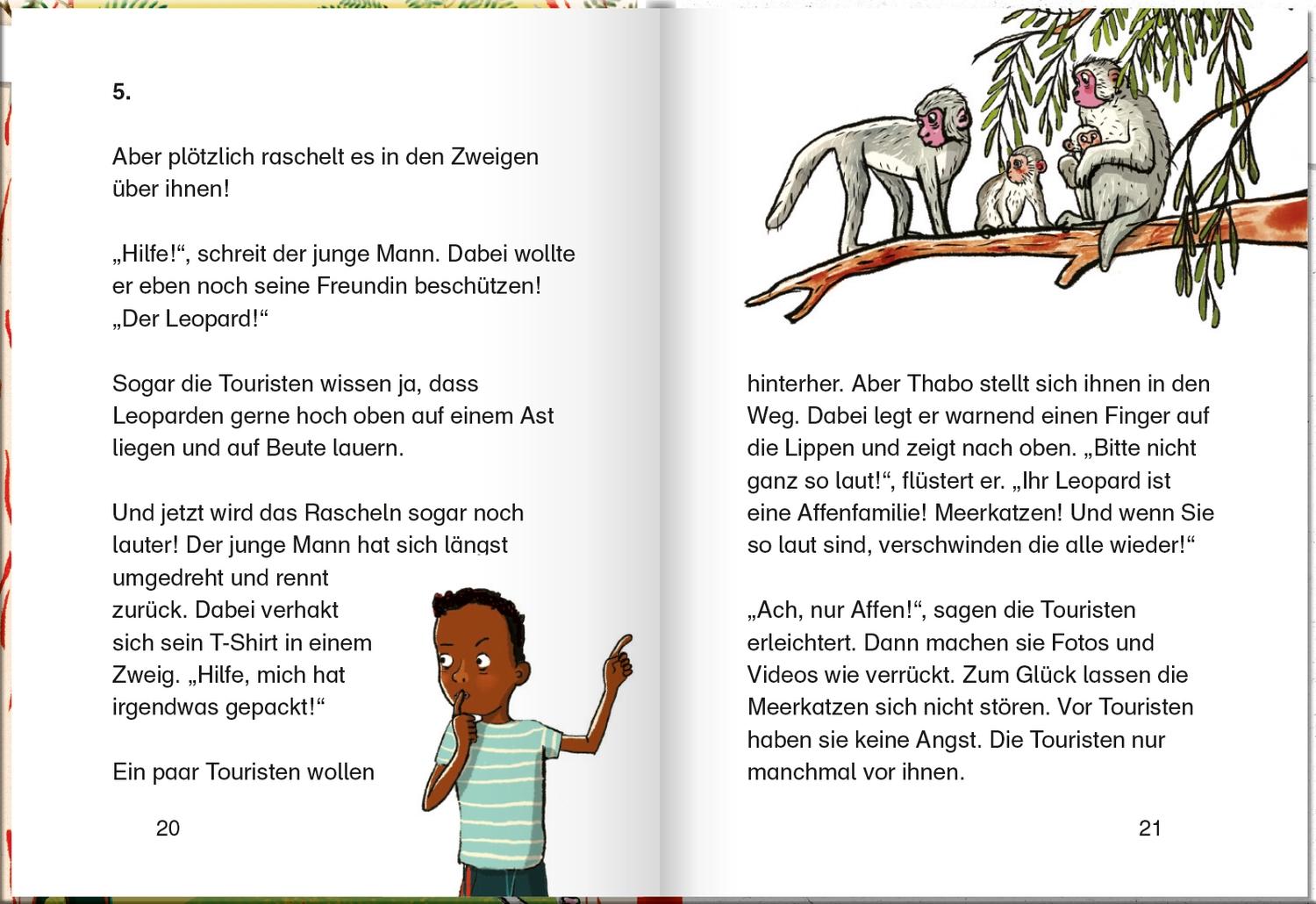 Beispielinhalt (Bild) Thabo und Emma. Diebe im Safari-Park