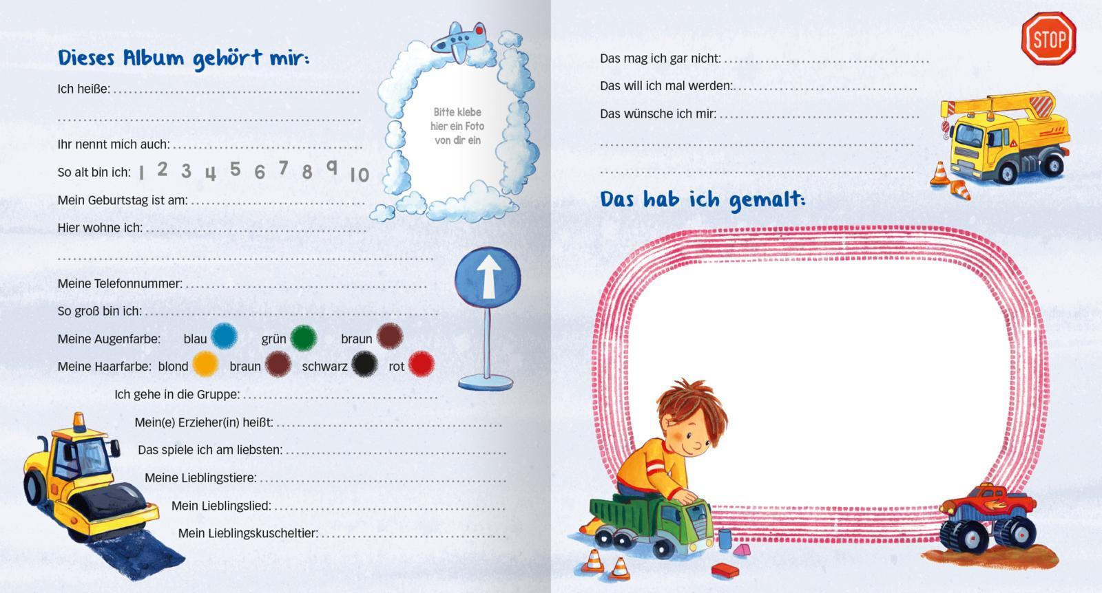 Beispielinhalt (Bild) Meine Kindergarten-Freunde (Fahrzeuge)