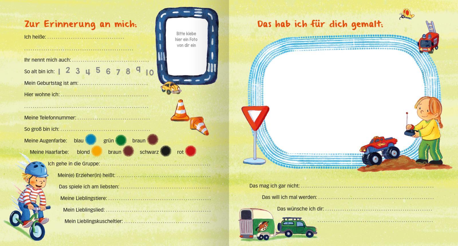 Beispielinhalt (Bild) Meine Kindergarten-Freunde (Fahrzeuge)