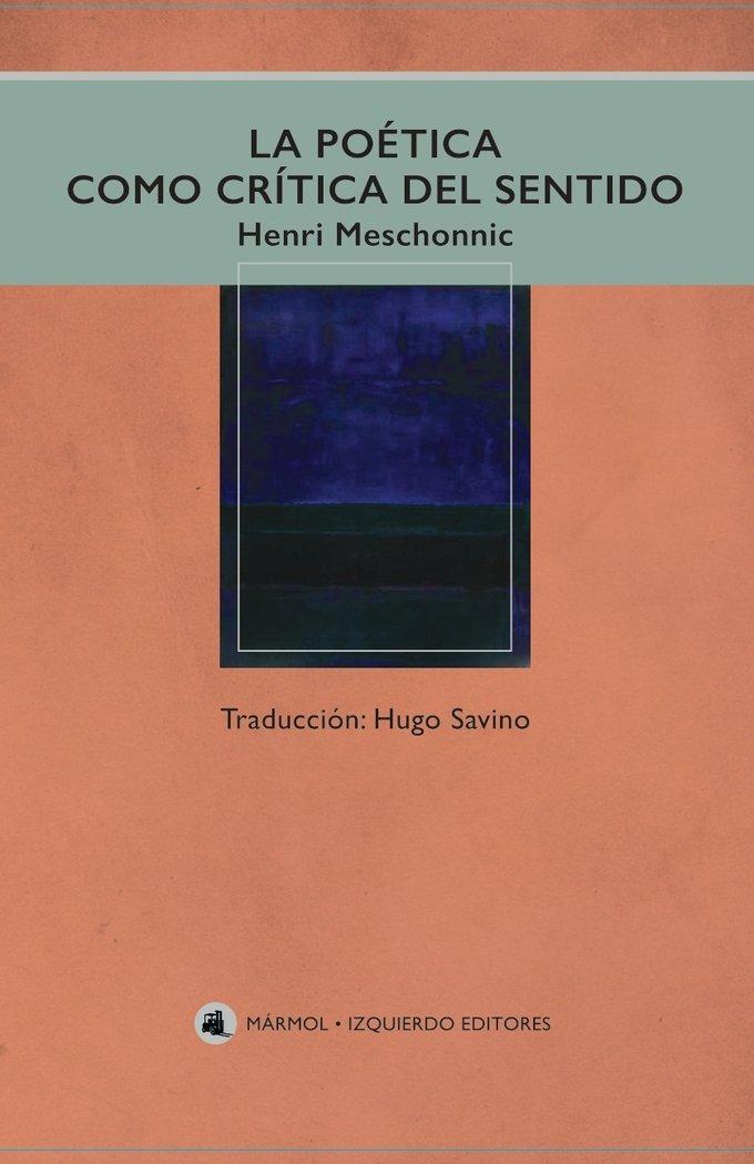 Vorderes Coverbild La poesía como crítica del sentido