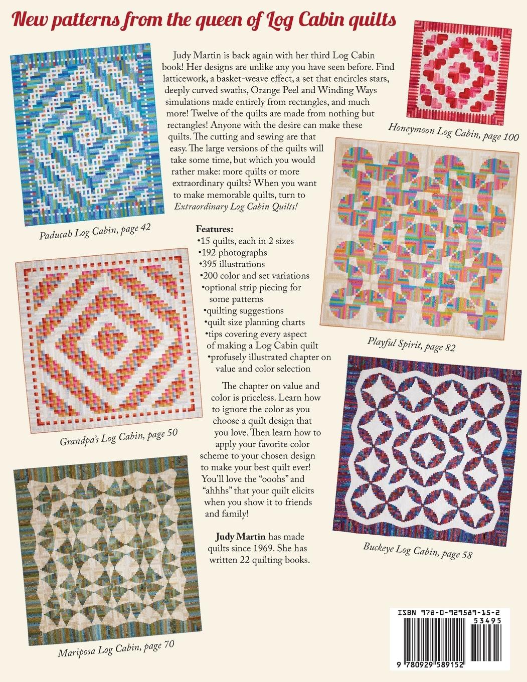 Rückseitencover Extraordinary Log Cabin Quilts - Print-On-Demand Edition