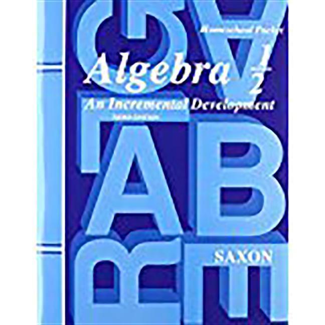 Vorderes Coverbild Saxon Algebra 1/2 Answer Key & Tests Third Edition