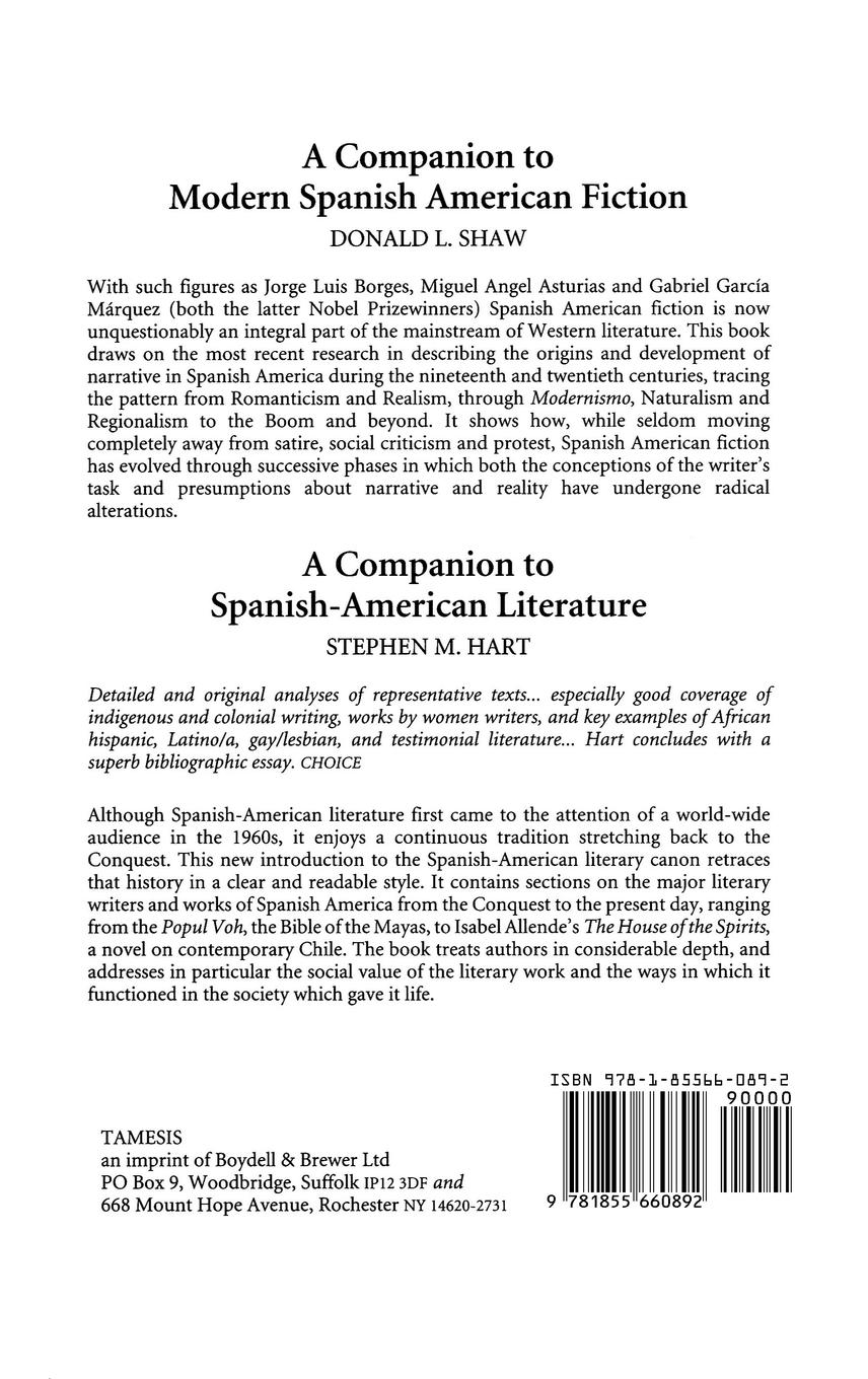 Rückseitencover A Companion to Catalan Literature