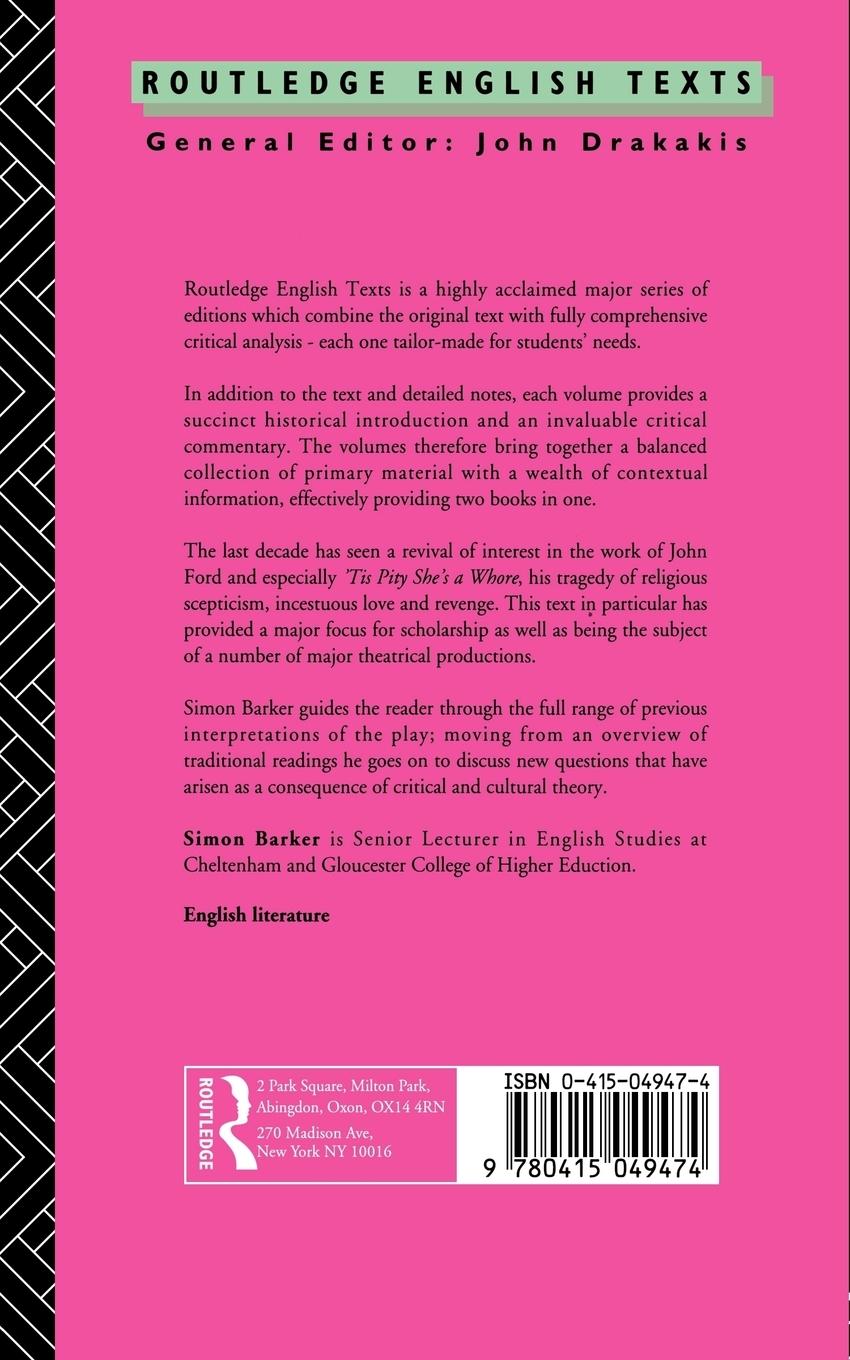 Rückseitencover 'Tis Pity She's A Whore