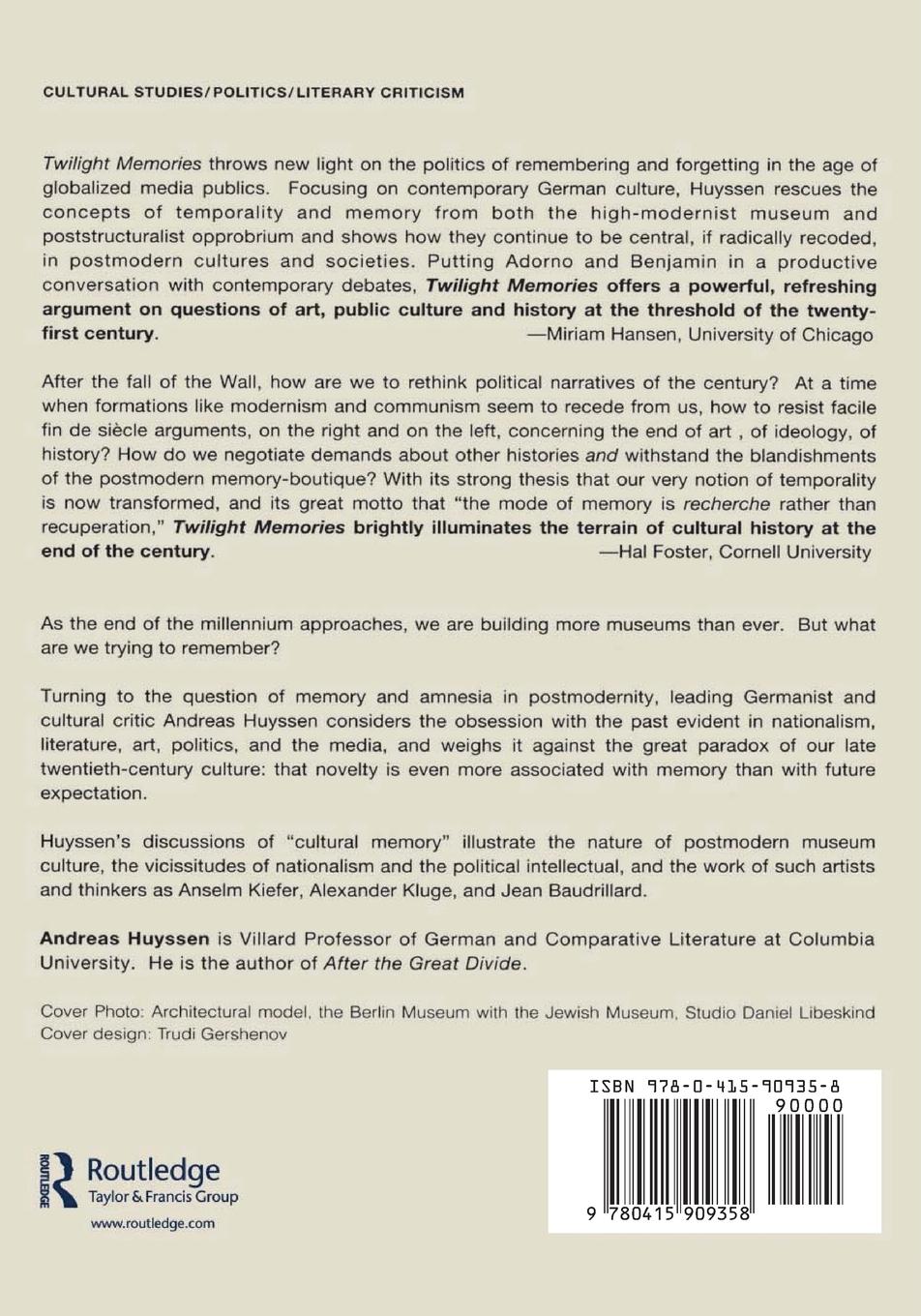 Rückseitencover Twilight Memories