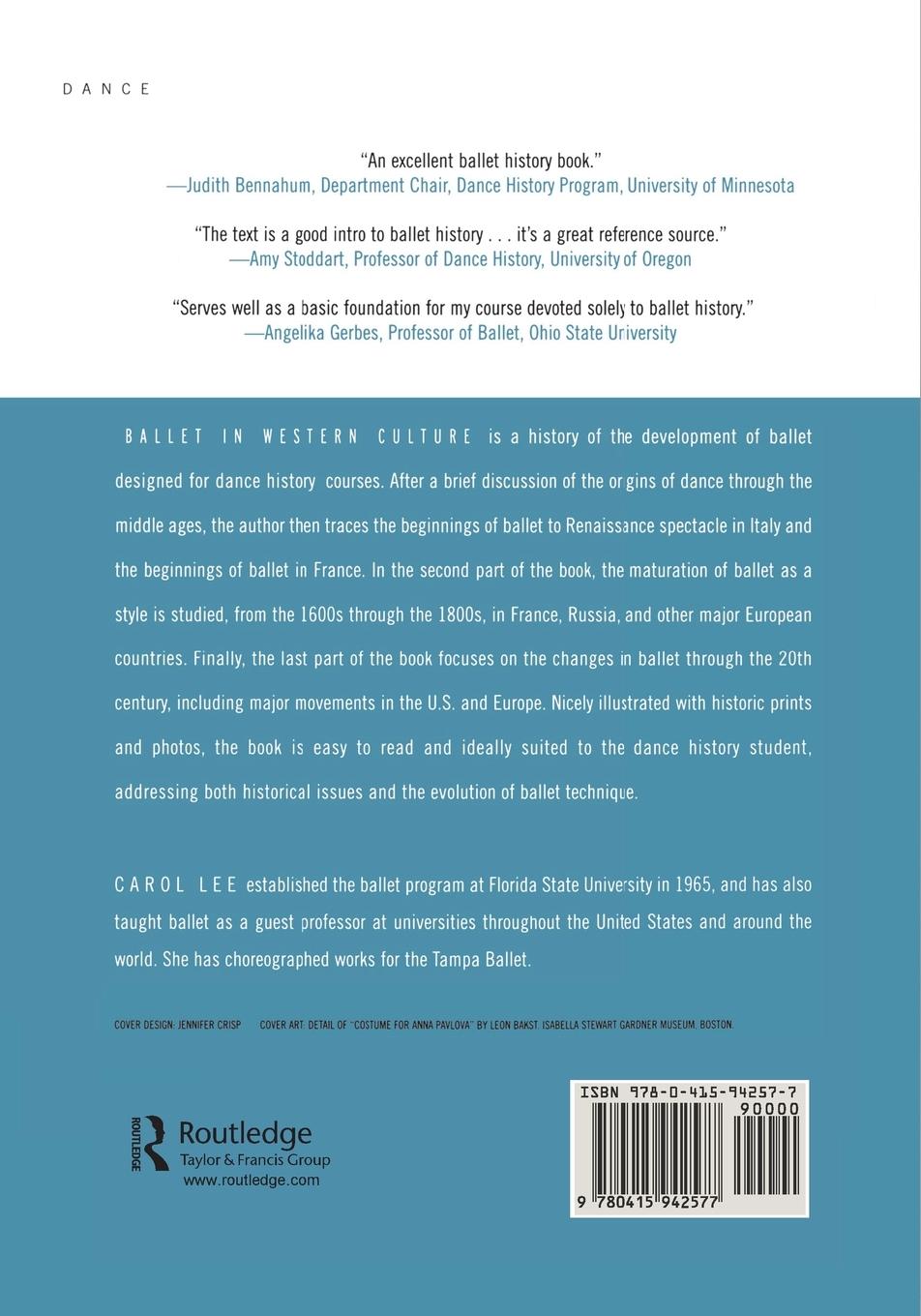 Rückseitencover Ballet in Western Culture