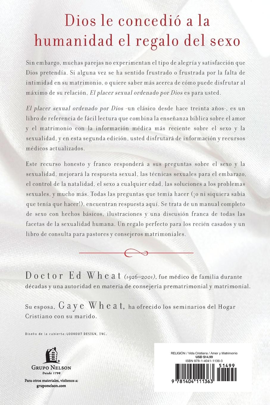 Rückseitencover El Placer Sexual Ordenado Por Dios