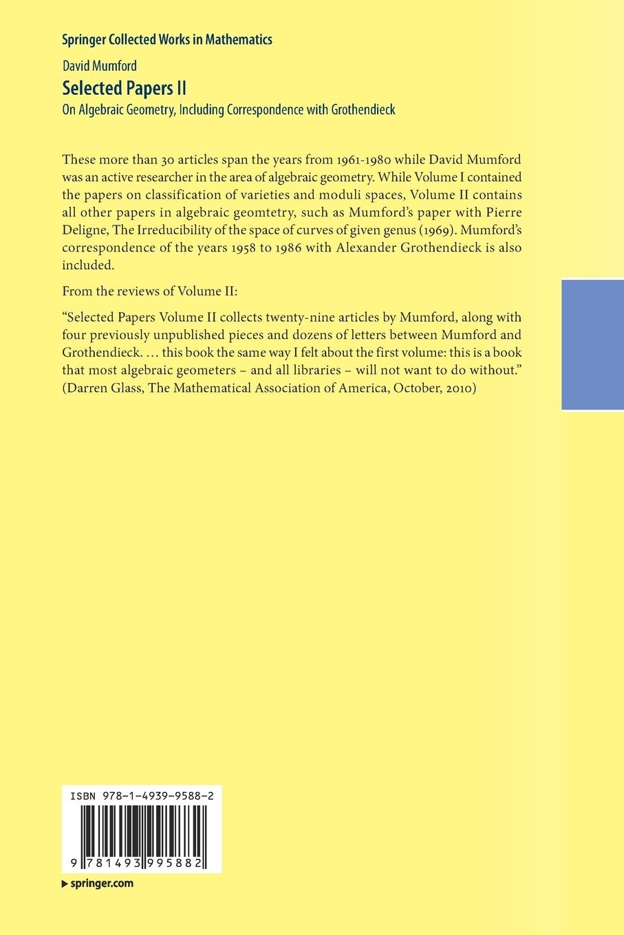 Rückseitencover Selected Papers II