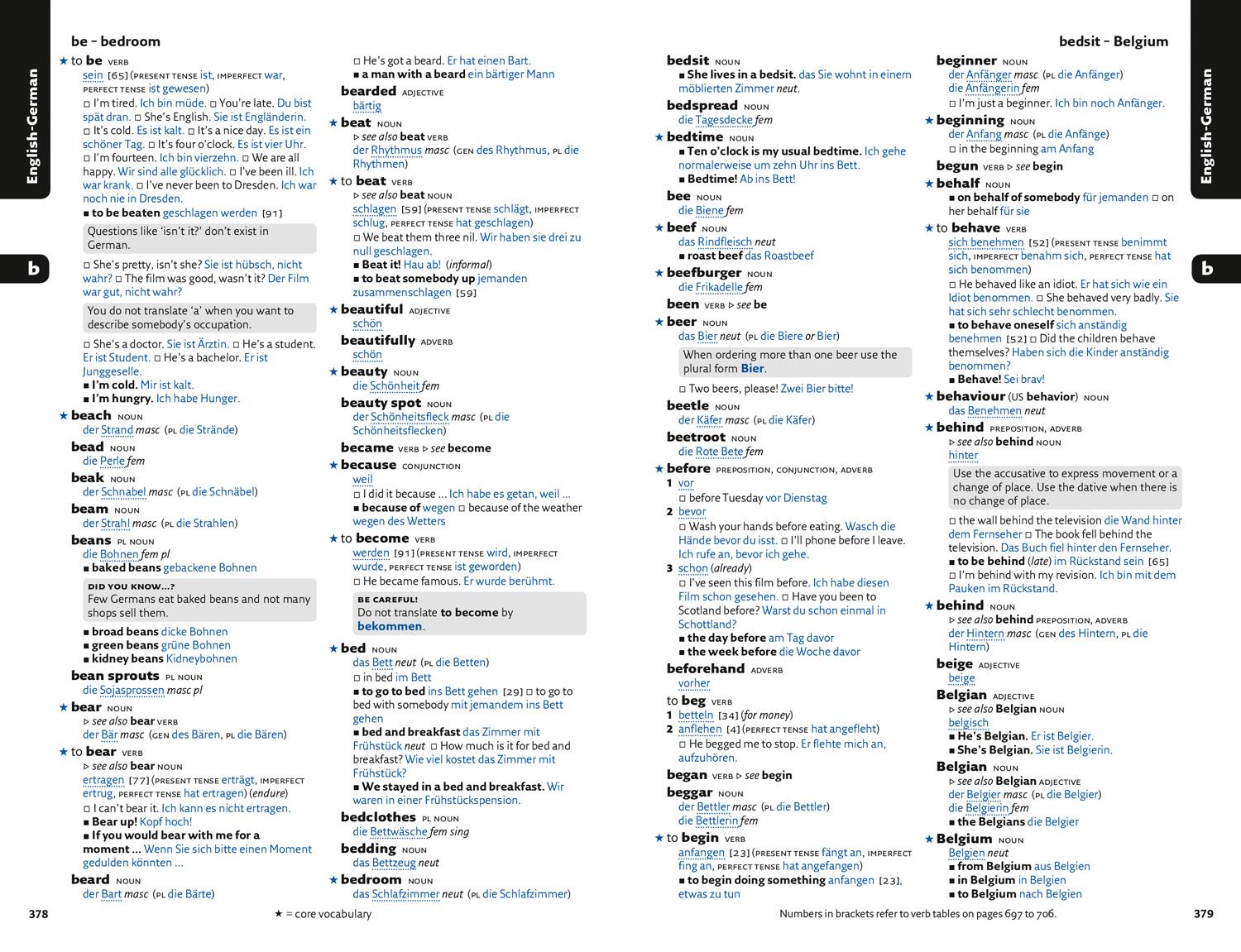 Beispielinhalt (Bild) Easy Learning German Dictionary