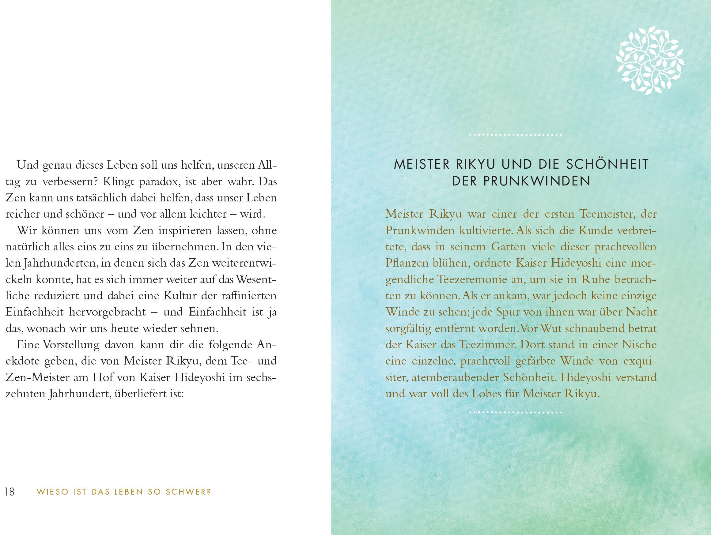 Beispielinhalt (Bild) Das kleine Buch vom leichten Leben