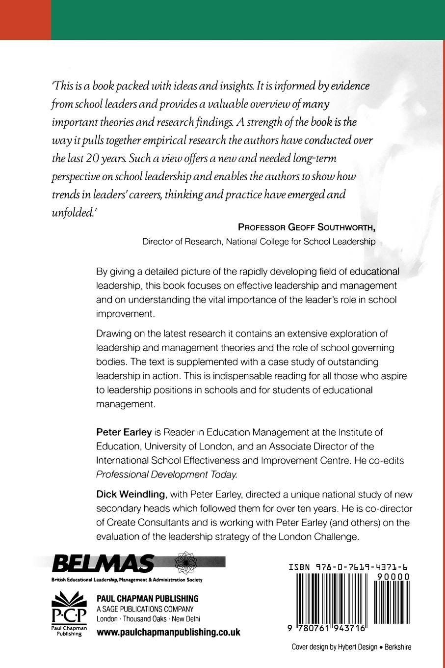 Rückseitencover Understanding School Leadership