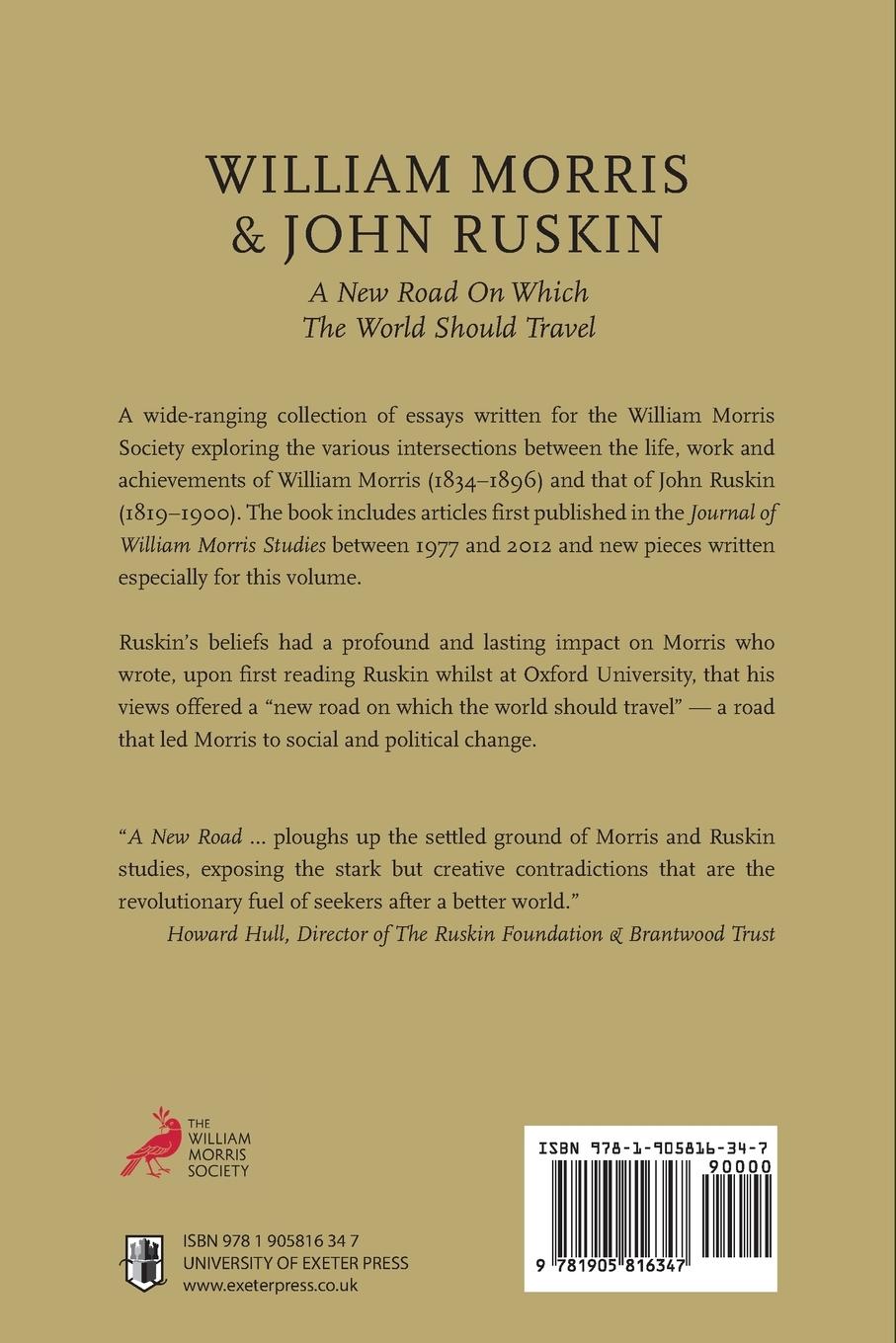 Rückseitencover William Morris and John Ruskin