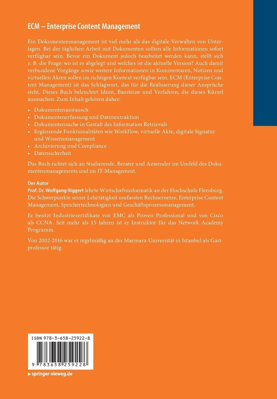 Rückseitencover ECM - Enterprise Content Management