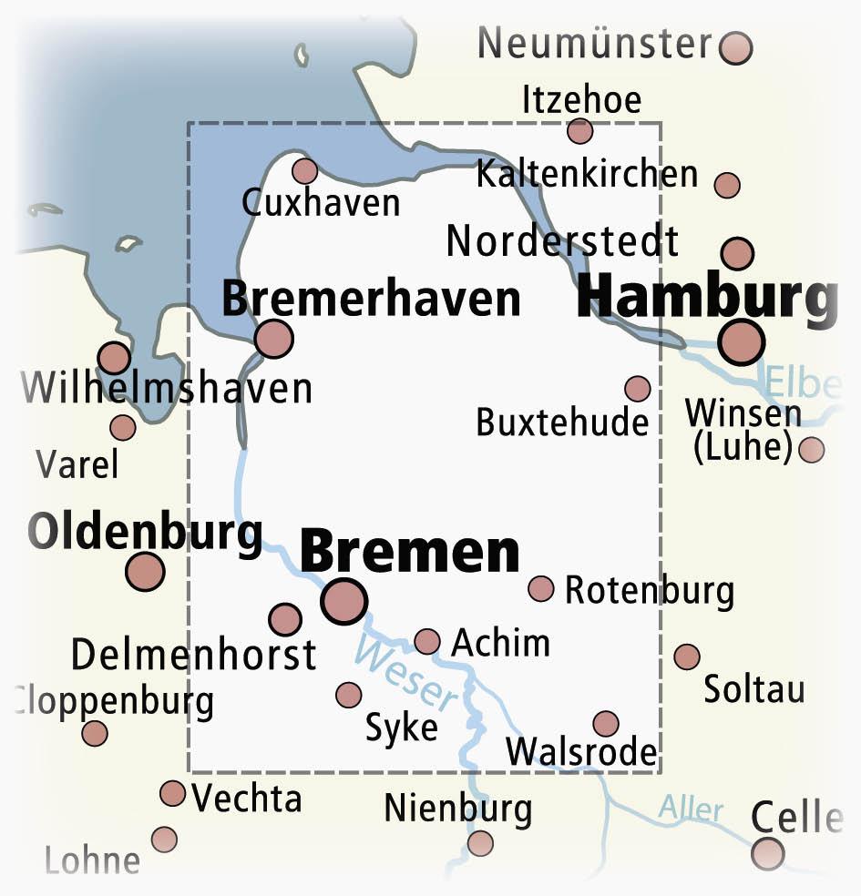 Beispielinhalt (Bild) Ferienland zwischen Elbe und Weser 1:160 000