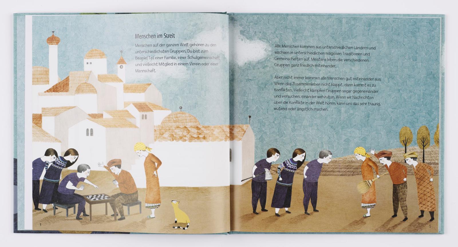 Beispielinhalt (Bild) Weltkugel 3: Wie ist es, wenn es Krieg gibt?