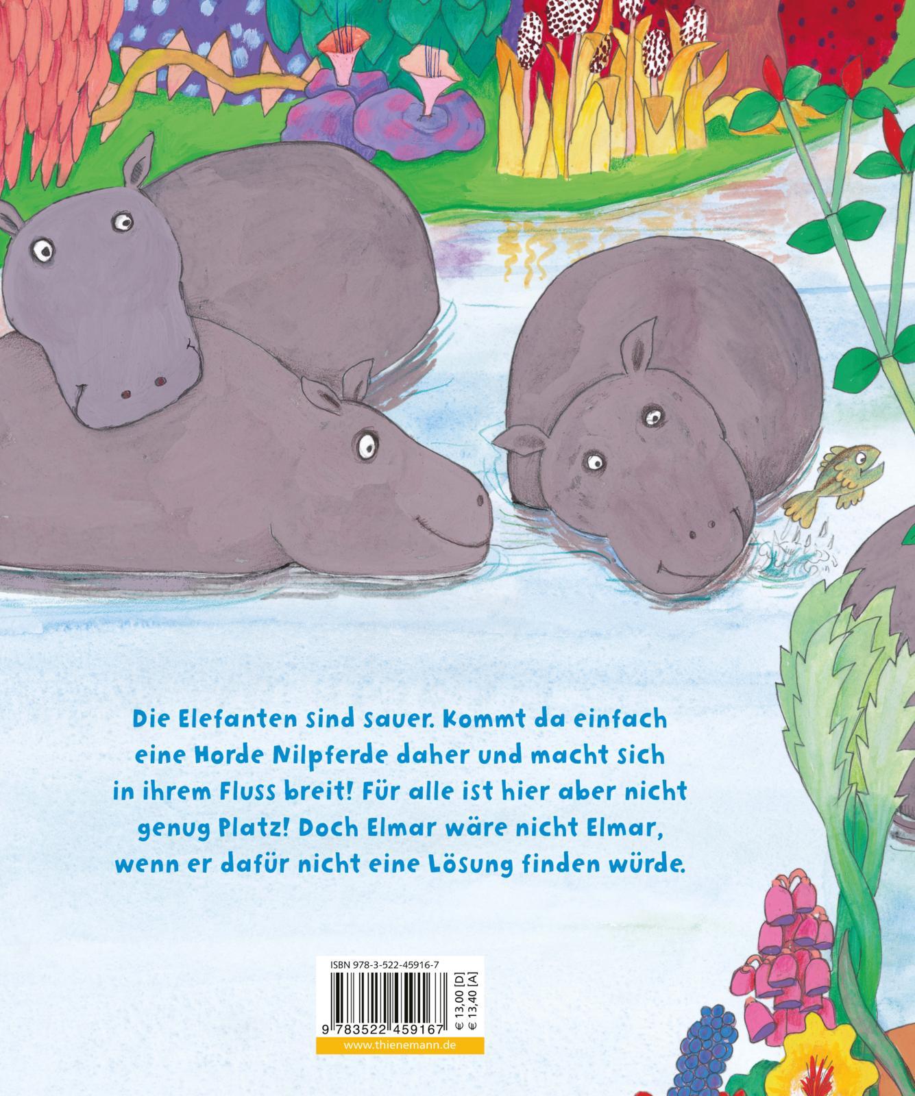Rückseitencover Elmar: Elmar und die Nilpferde