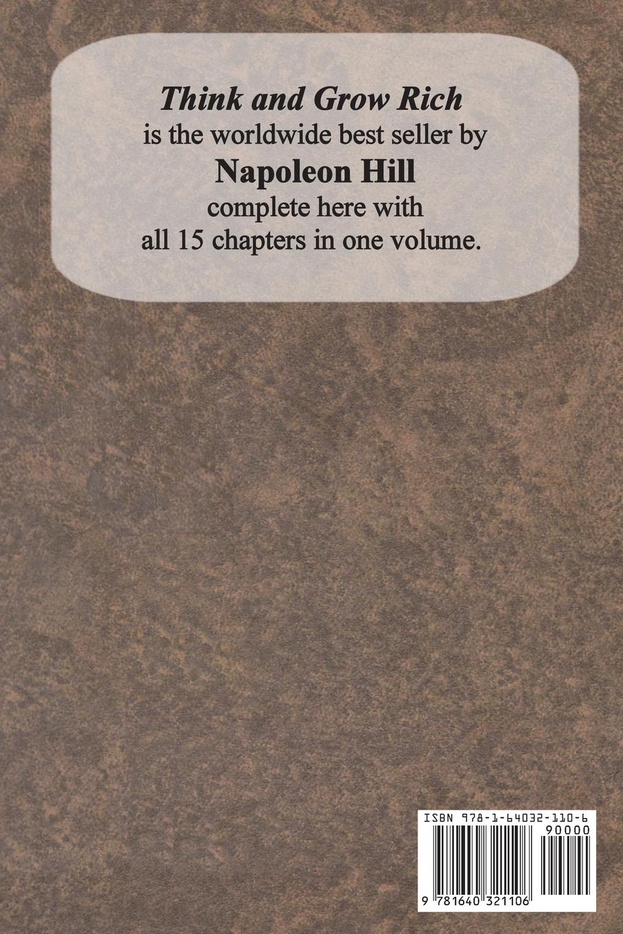 Rückseitencover Think And Grow Rich Original 1937 Edition