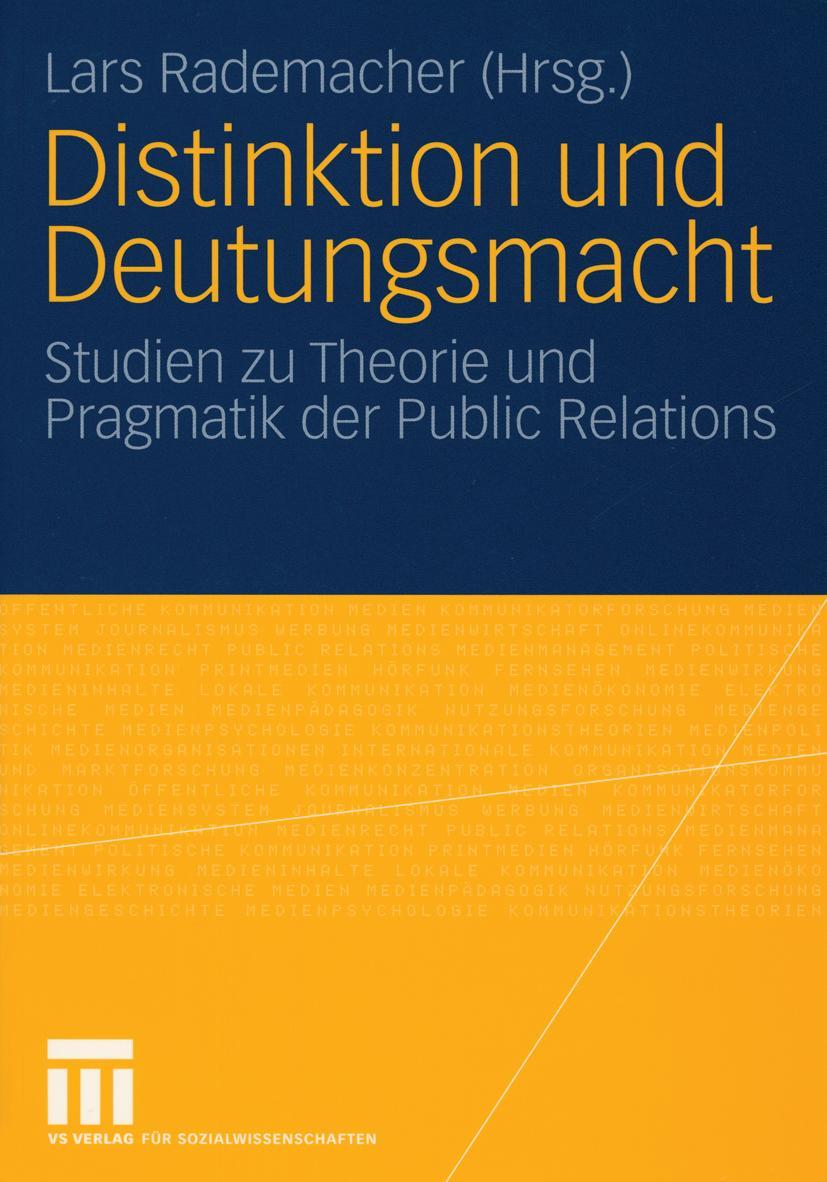 Vorderes Coverbild Distinktion und Deutungsmacht